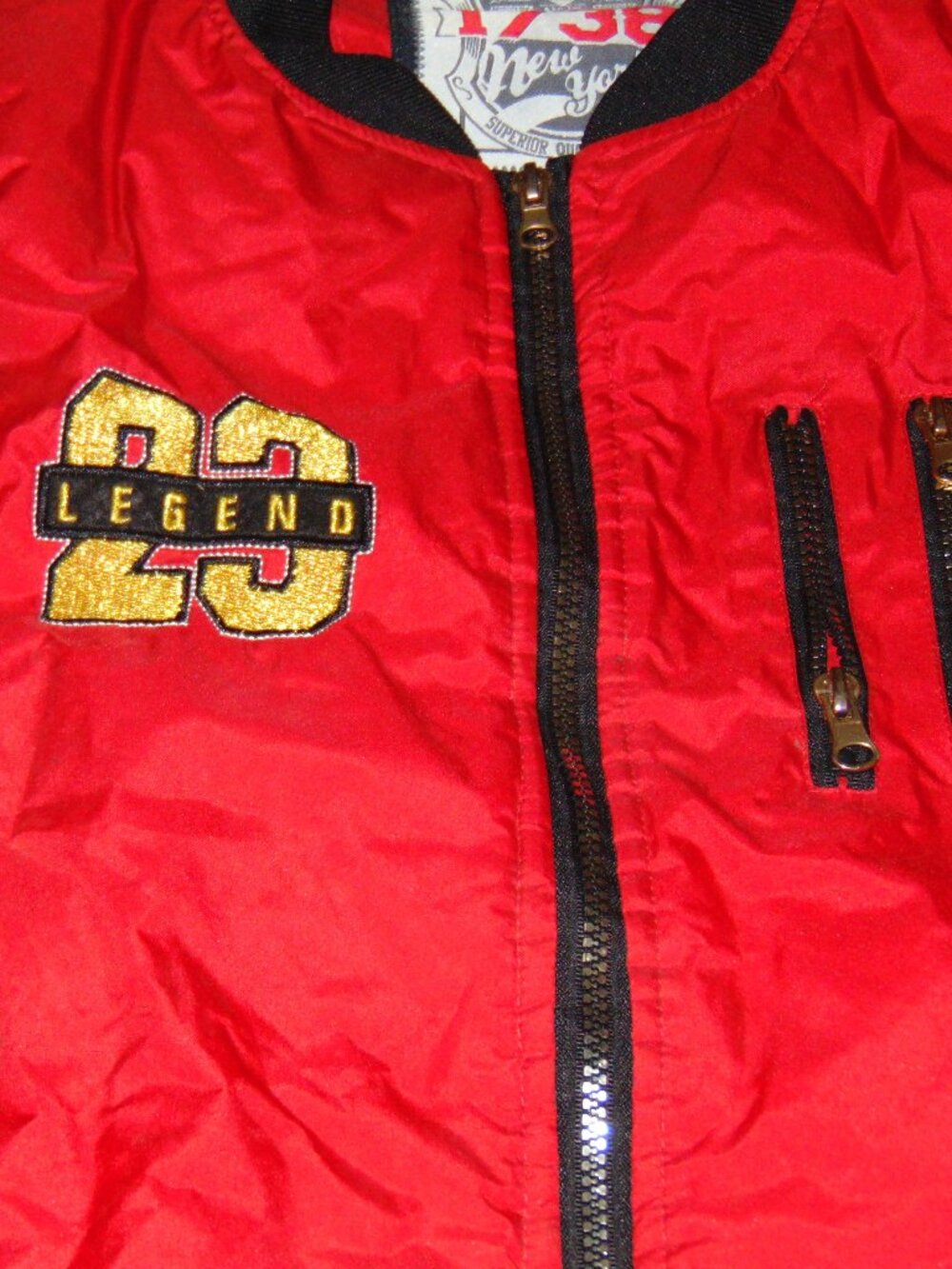 Mens Streetwear Puffer Vest Red Black GOAT Graphic Zip Up Size Large Urban Fashi